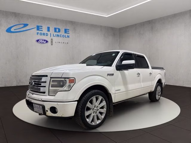 2014 White Platinum Metallic Tri-Coat Ford F-150 Limited 4X4 Truck