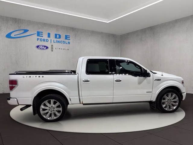 2014 White Platinum Metallic Tri-Coat Ford F-150 Limited 4X4 Truck