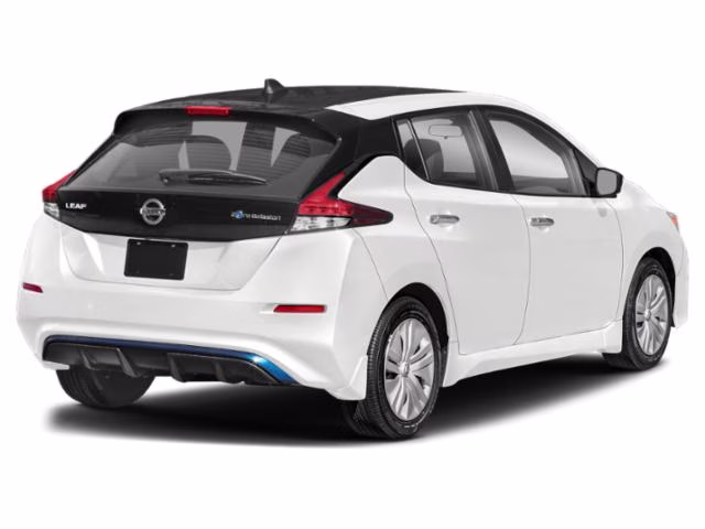 2019 2-Tone White/Black Nissan LEAF SV FWD Hatchback