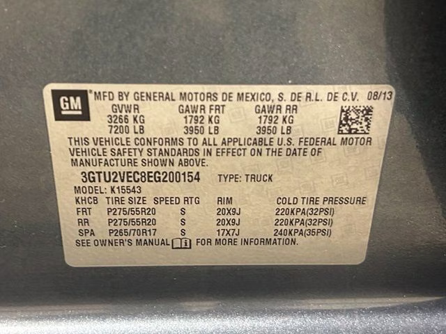 2014 Stealth Gray Metallic GMC Sierra 1500 SLT 4X4 Truck