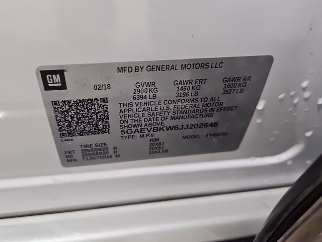 2018 White Frost Tricoat Buick Enclave Premium Group AWD SUV