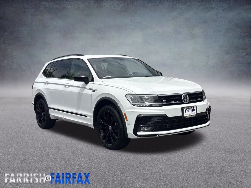 2020 Pure White Volkswagen Tiguan 2.0T SE R-Line Black AWD SUV