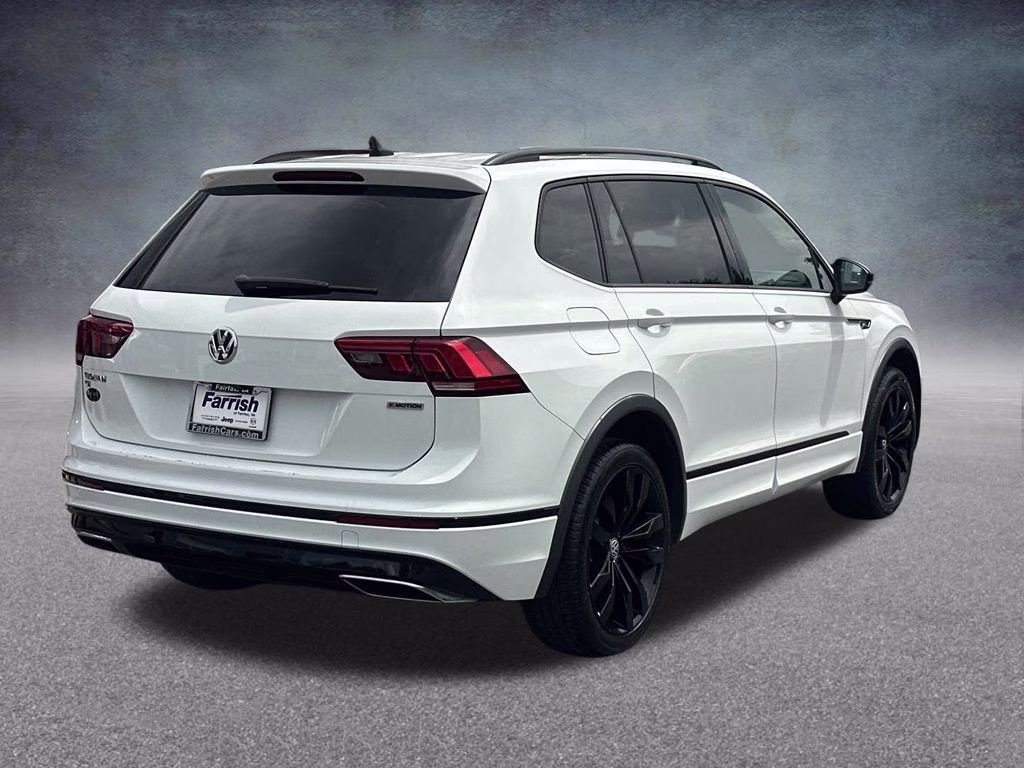 2020 Pure White Volkswagen Tiguan 2.0T SE R-Line Black AWD SUV