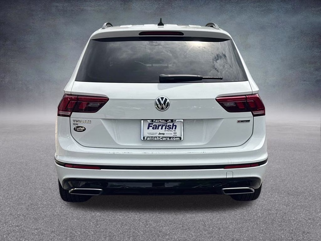 2020 Pure White Volkswagen Tiguan 2.0T SE R-Line Black AWD SUV