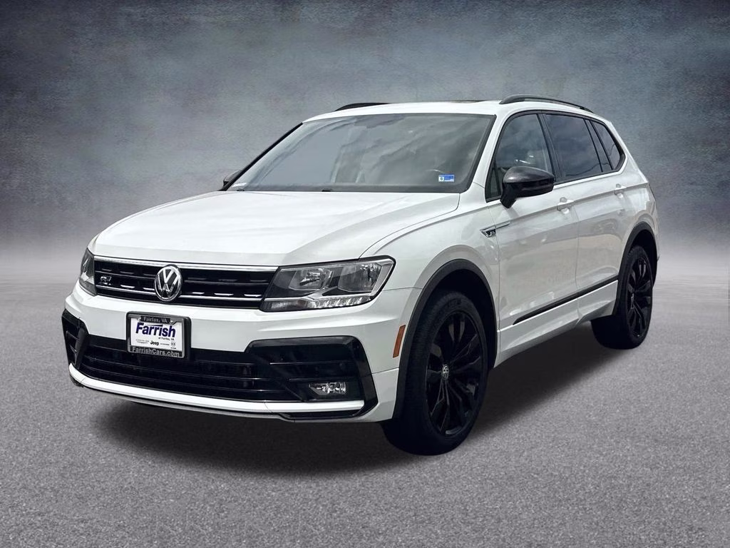 2020 Pure White Volkswagen Tiguan 2.0T SE R-Line Black AWD SUV