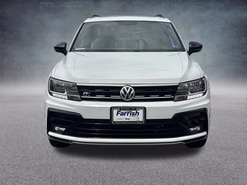 2020 Pure White Volkswagen Tiguan 2.0T SE R-Line Black AWD SUV