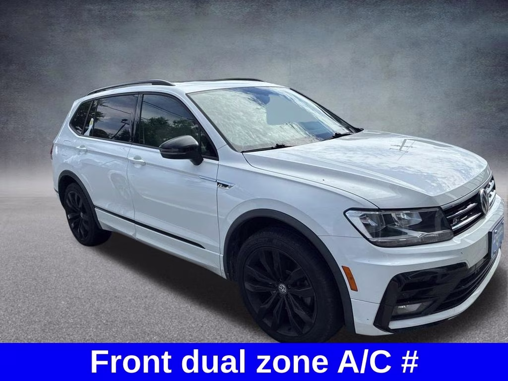 2020 Pure White Volkswagen Tiguan 2.0T SE R-Line Black AWD SUV