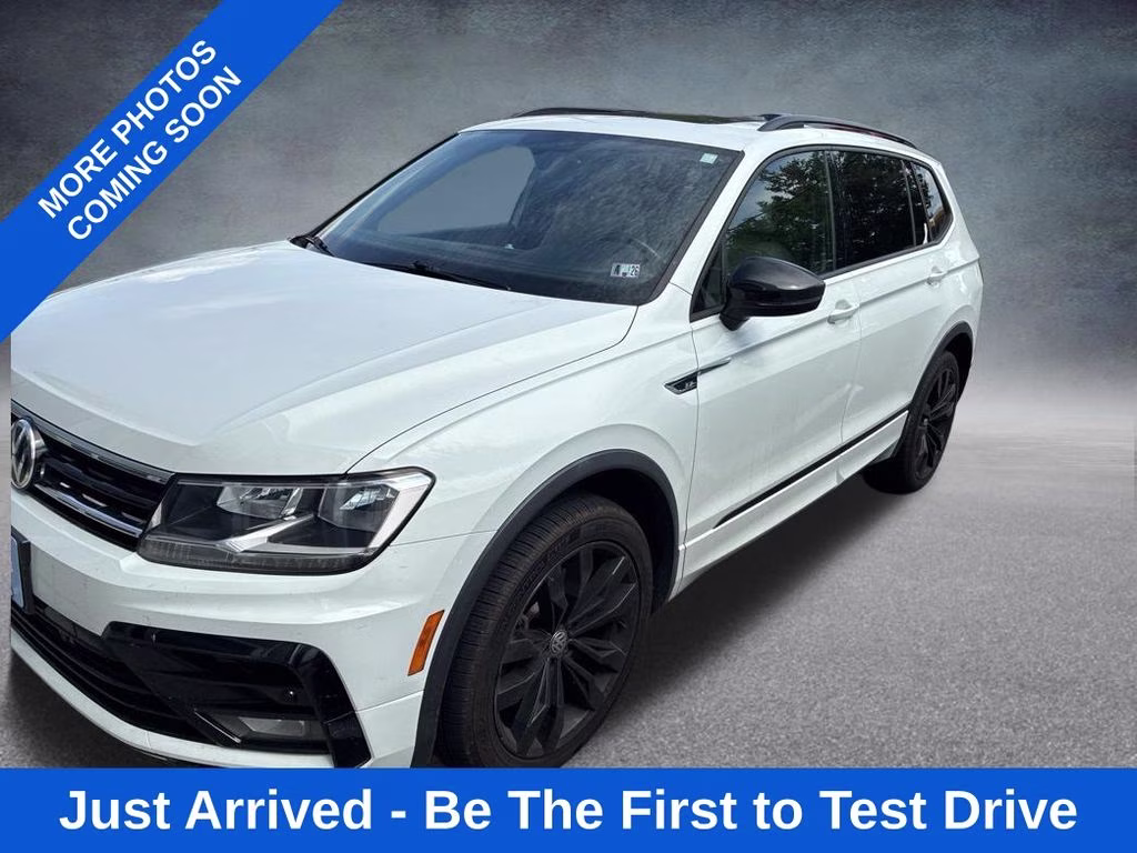 2020 Pure White Volkswagen Tiguan 2.0T SE R-Line Black AWD SUV