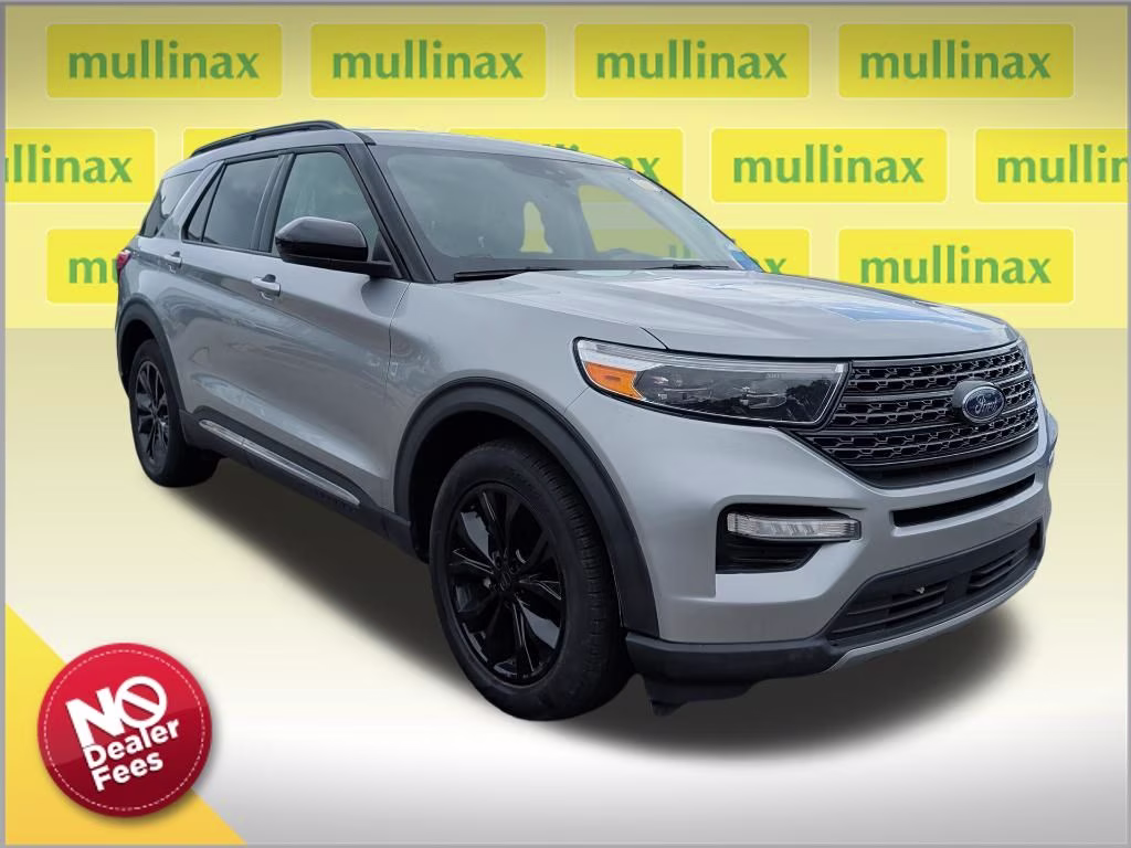 2023 Iconic Silver Metallic Ford Explorer XLT RWD SUV