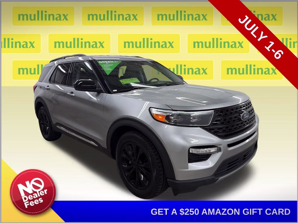 2023 Iconic Silver Metallic Ford Explorer XLT RWD SUV