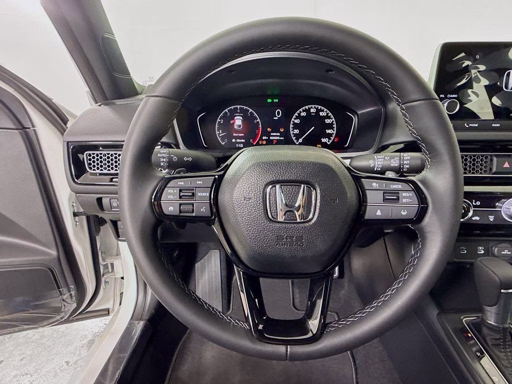 2026 Platinum White Pearl Honda Civic Sport FWD Hatchback