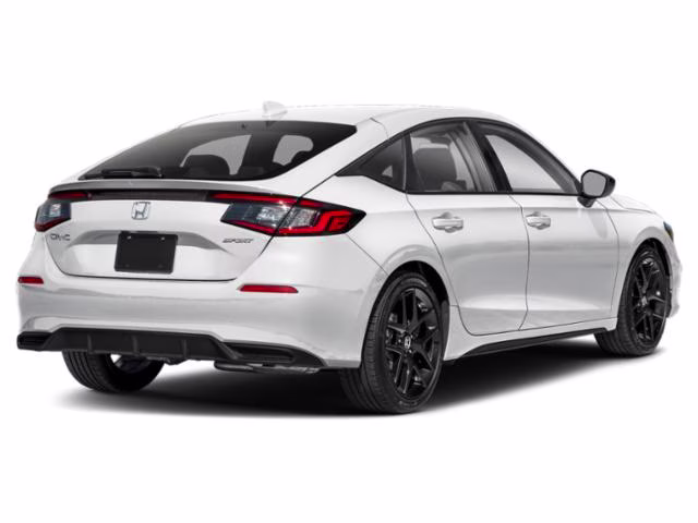 2026 Platinum White Pearl Honda Civic Sport FWD Hatchback