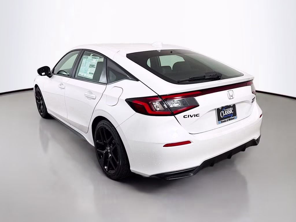 2026 Platinum White Pearl Honda Civic Sport FWD Hatchback