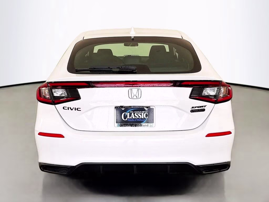 2026 Platinum White Pearl Honda Civic Sport FWD Hatchback