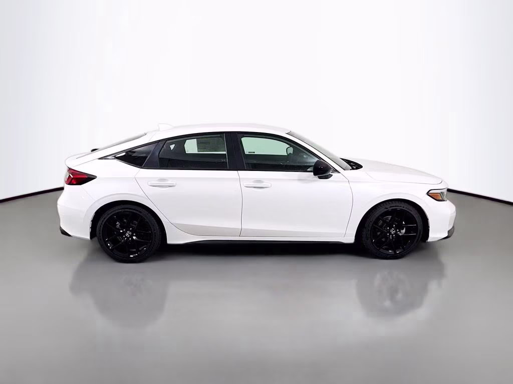 2026 Platinum White Pearl Honda Civic Sport FWD Hatchback