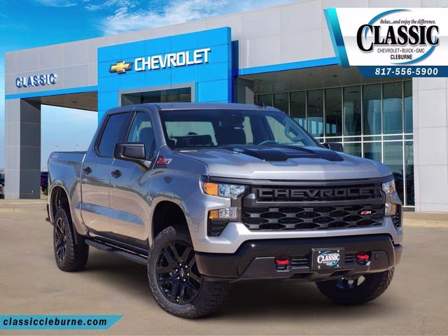 2026 Sterling Gray Metallic Chevrolet Silverado 1500 Custom Trail Boss 4X4 Truck