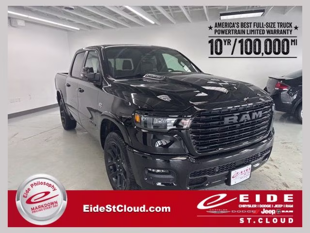 2026 Diamond Black Crystal Pearlcoat Ram 1500 Laramie Night Edition 4X4 Truck