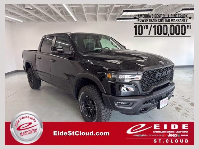 2026 Diamond Black Crystal Pearlcoat Ram 1500 Rebel 4X4 Truck