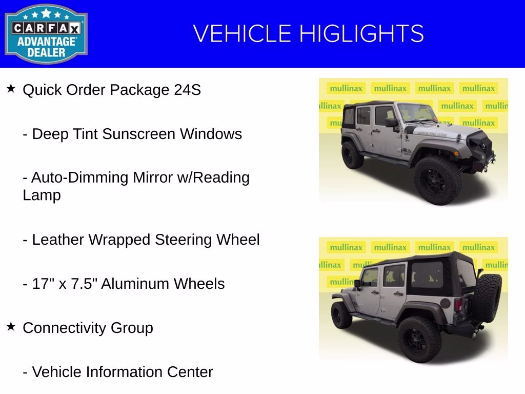 2015 Billet Silver Metallic Clearcoat Jeep Wrangler Unlimited Sport 4X4 SUV