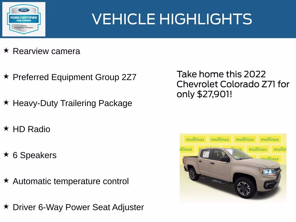 2022 Sand Dune Metallic Chevrolet Colorado Z71 RWD Truck