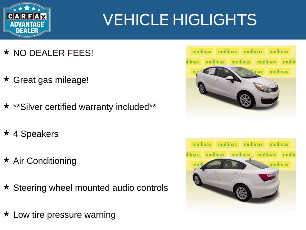 2017 Clear White Kia Rio LX FWD Sedan