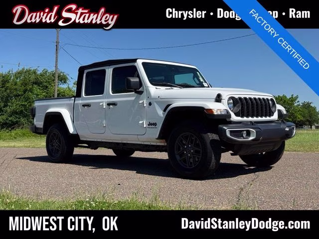 2024 Bright White Clearcoat Jeep Gladiator Sport S 4X4 Truck