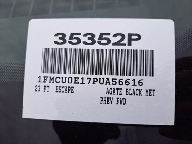 2023 Black Metallic Ford Escape Plug-In Hybrid Base FWD SUV