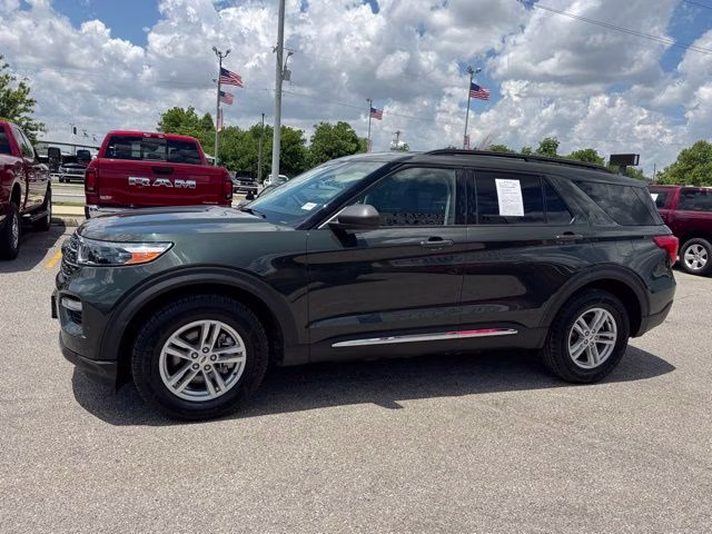2022 Green Metallic Ford Explorer XLT 4X4 SUV