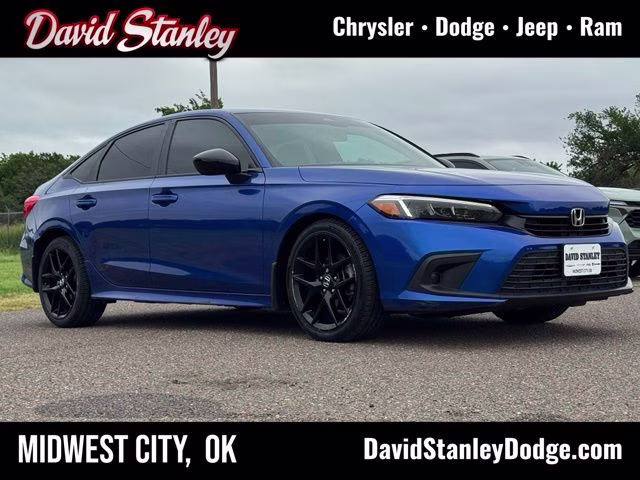 2024 Boost Blue Pearl Honda Civic Sport FWD Sedan