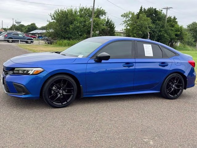 2024 Boost Blue Pearl Honda Civic Sport FWD Sedan
