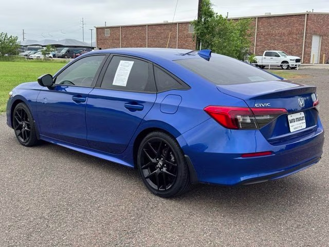 2024 Boost Blue Pearl Honda Civic Sport FWD Sedan