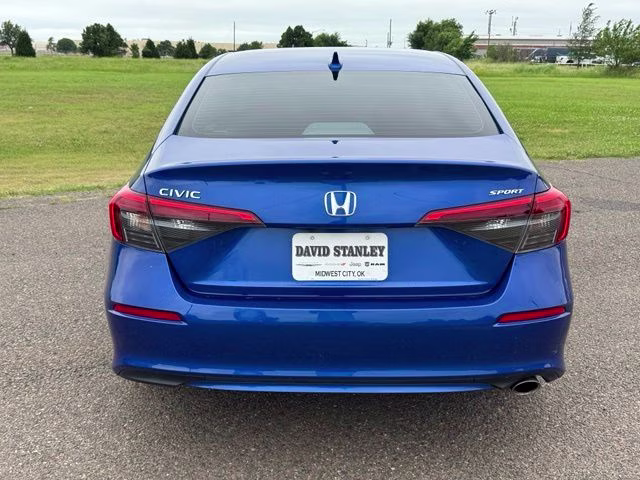 2024 Boost Blue Pearl Honda Civic Sport FWD Sedan