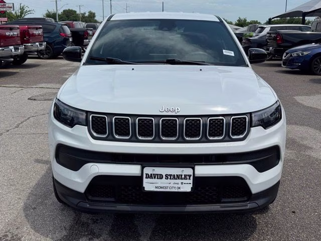 2023 Bright White Clearcoat Jeep Compass Sport 4X4 SUV