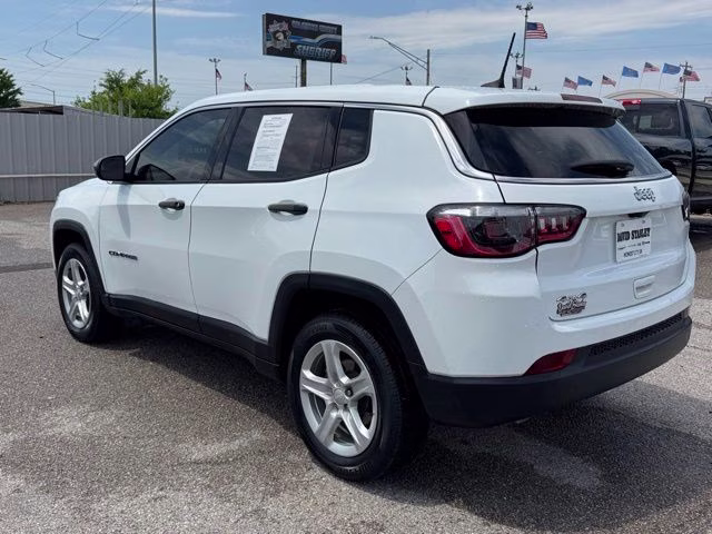2023 Bright White Clearcoat Jeep Compass Sport 4X4 SUV