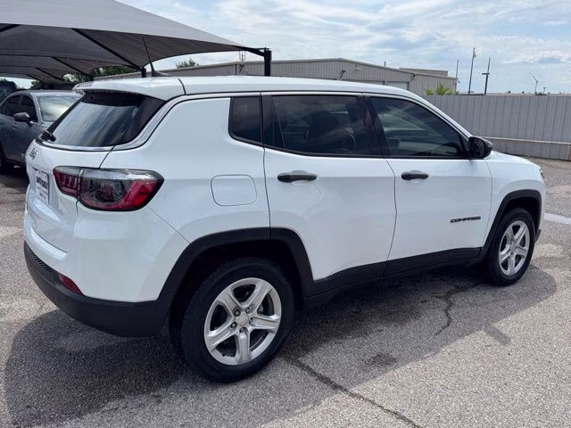 2023 Bright White Clearcoat Jeep Compass Sport 4X4 SUV