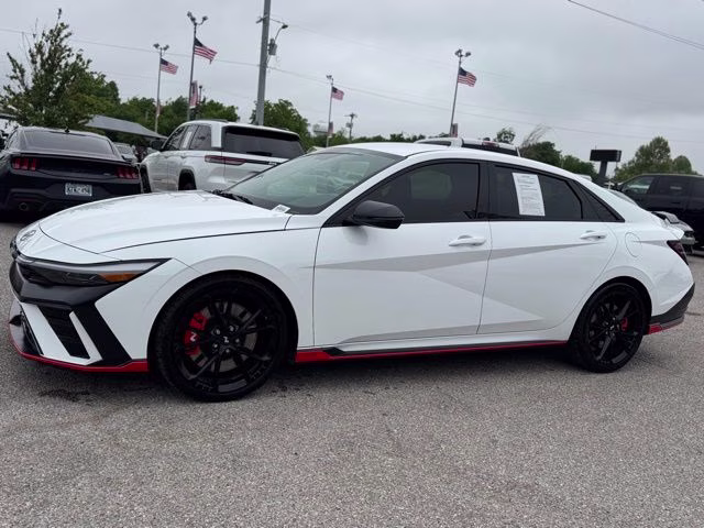 2025 Atlas White Hyundai Elantra N Base FWD Sedan