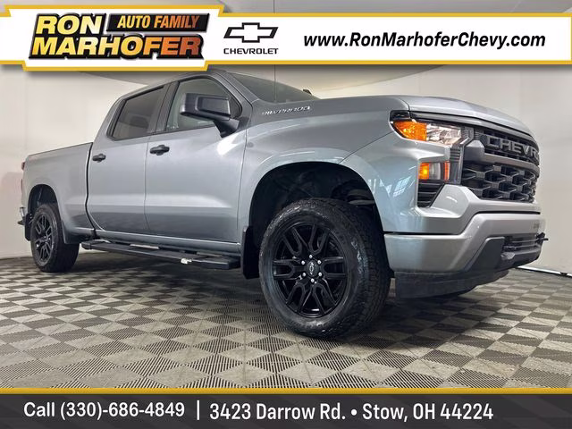 2024 Gray Chevrolet Silverado 1500 Custom 4X4 Truck