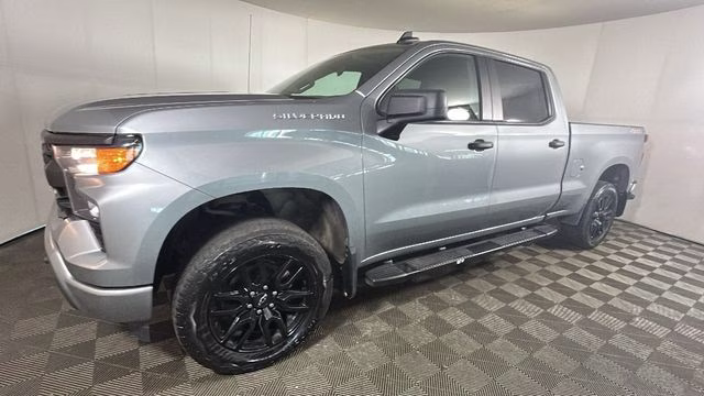 2024 Gray Chevrolet Silverado 1500 Custom 4X4 Truck
