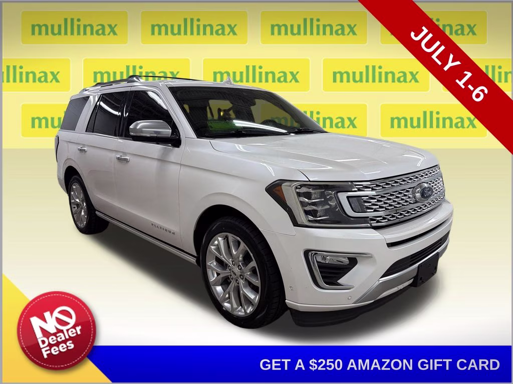 2019 White Platinum Clearcoat Metallic Ford Expedition Platinum RWD SUV