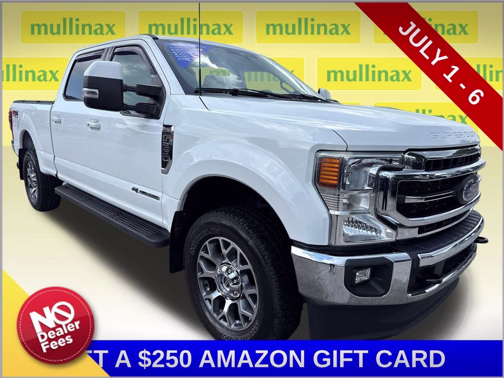 2022 Star White Metallic Tri-Coat Ford Super Duty F-250 SRW Lariat 4X4 Truck
