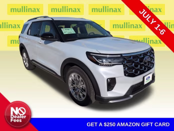 2026 Space White Metallic Ford Explorer Platinum RWD SUV