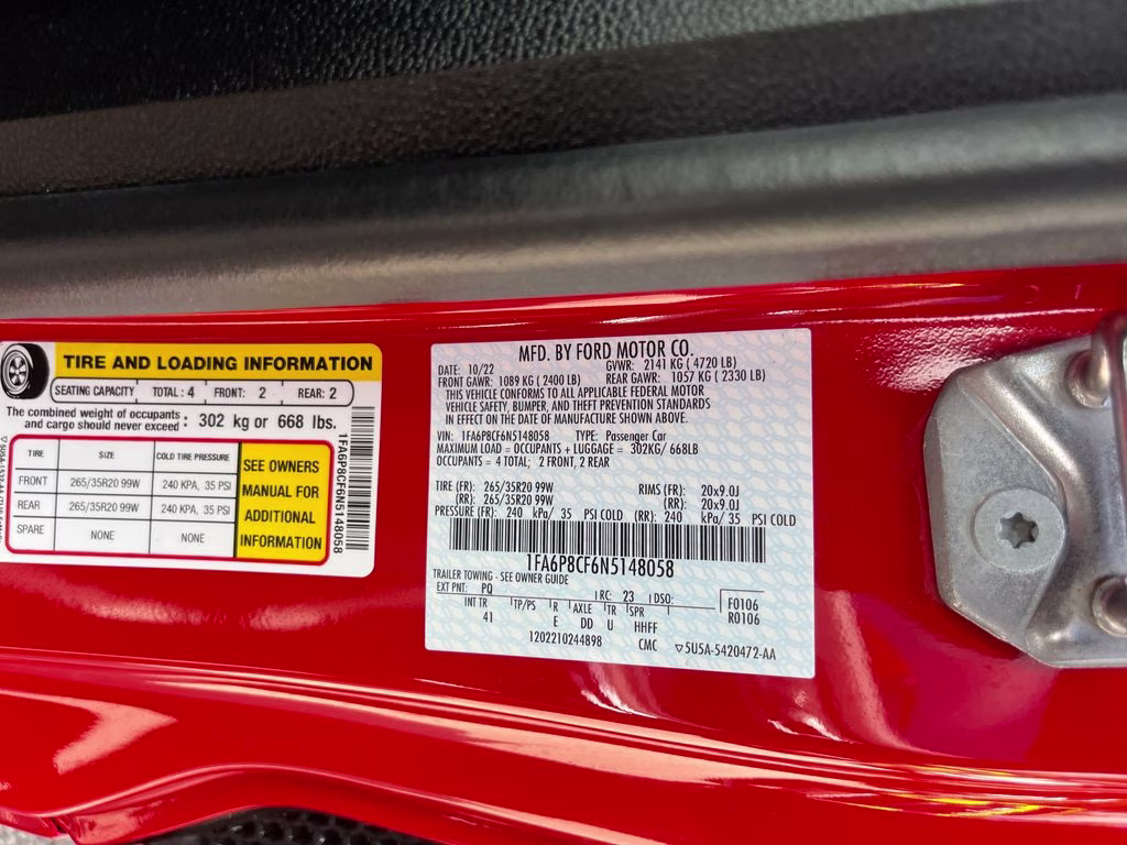 2022 Race Red Ford Mustang GT Premium RWD Coupe