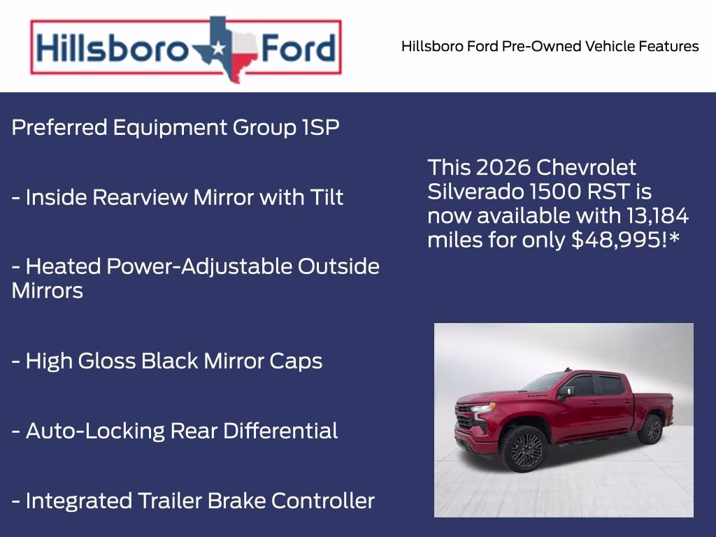 2026 Radiant Red Tintcoat Chevrolet Silverado 1500 RST RWD Truck