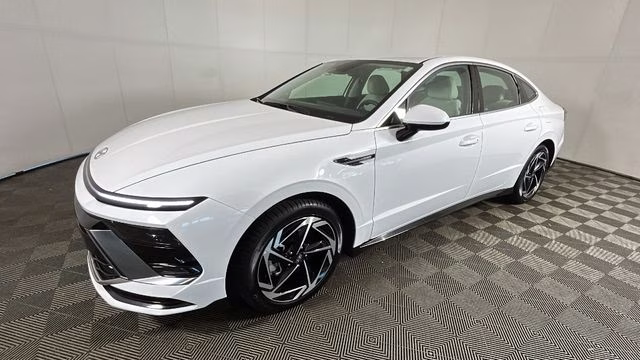 2026 Serenity White Hyundai Sonata SEL Sport FWD Sedan