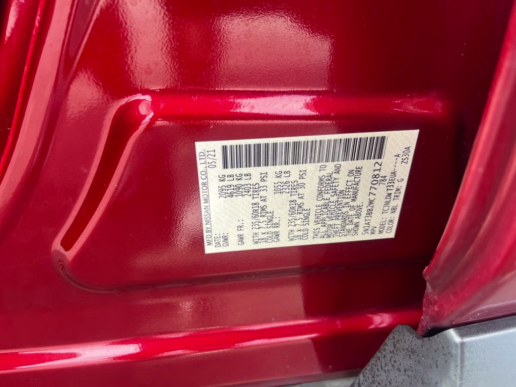 2021 Scarlet Ember Tintcoat Nissan Rogue SV AWD SUV