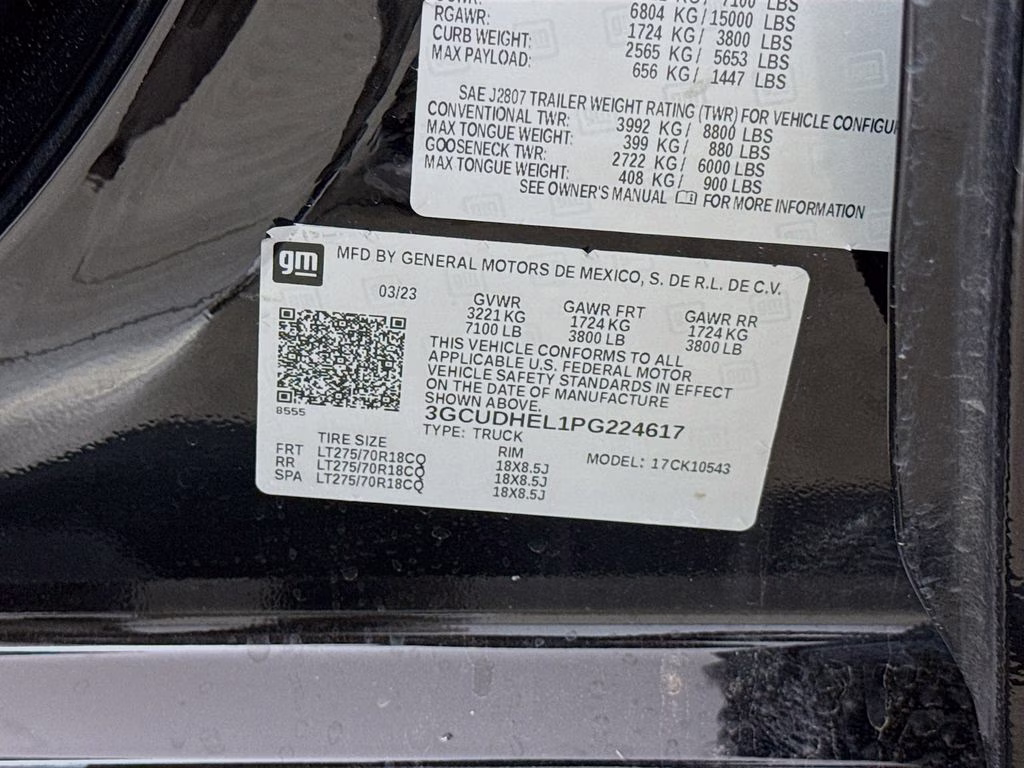 2023 Black Chevrolet Silverado 1500 ZR2 4X4 Truck