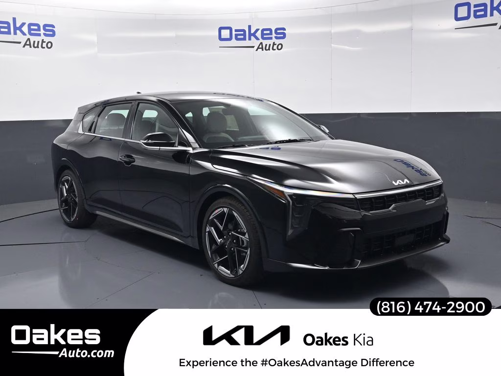 2026 Aurora Black Pearl Kia K4 GT-Line FWD Hatchback
