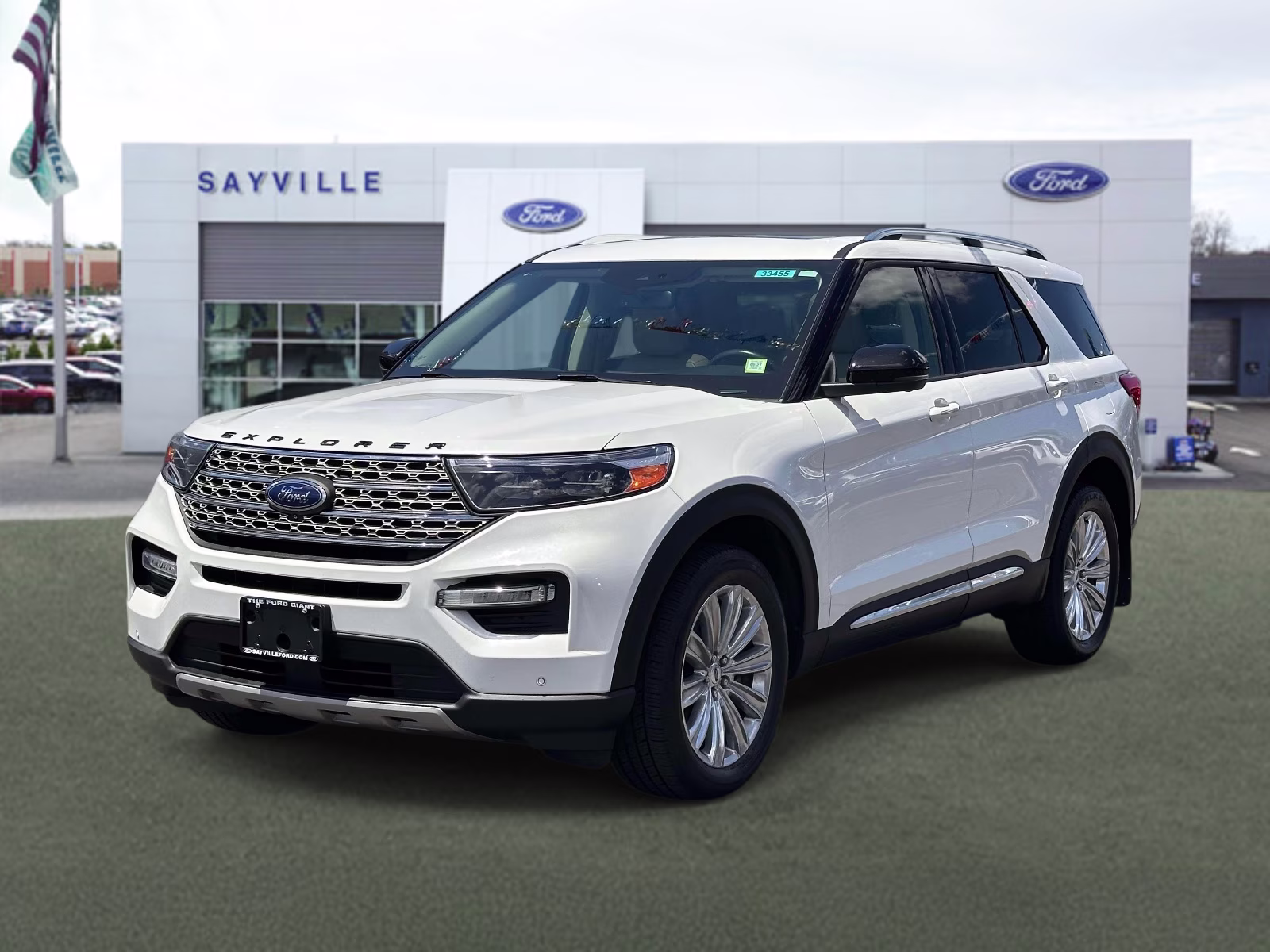 2023 Star White Metallic Tri-Coat Ford Explorer Limited 4WD 4X4 SUV