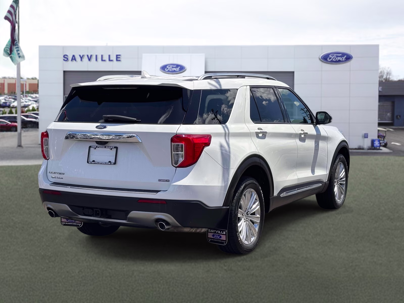2023 Star White Metallic Tri-Coat Ford Explorer Limited 4WD 4X4 SUV