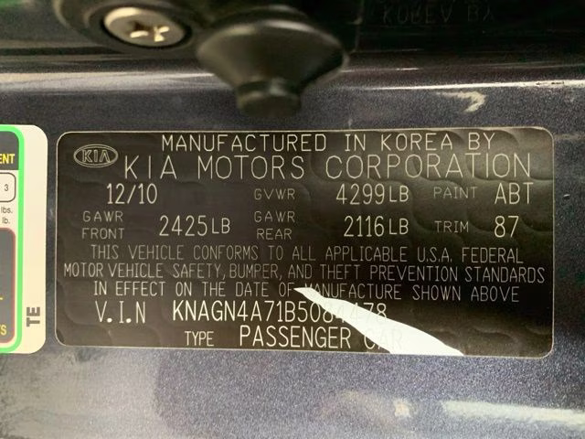 2011 Platinum Graphite Kia Optima EX FWD Sedan